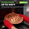 image:imageNutriChef 13Inch NonStick Pizza Tray with Silicone Handle  Perforated Carbon Steel Dishwasher Safe PFOA Free  Champagne Gold  12 PackCopper