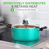 image:imageNutriChef 15Piece Colorful Nonstick Kitchen Cookware Set  Heat Resistant Lacquer Kitchen Ware Pots and Pans Set wSaucepot Frying Pans Pots Oven Pot Lids UtensilNCCWCOR15  assorted
