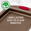image:imageNutriChef 2Piece Baking Pan Set  Premium NonStick Coating Carbon Steel Bakeware w Silicone Handles  PFOA PFOS PTFE Free Kitchen Oven Bake Tray Cookie Sheets  Bronze 173x114x12Bronze