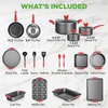 image:imageNutriChef 42Piece Nonstick Bakeware Set  Carbon Steel Baking Pans Set with Oven Mitts Muffin Trays Cookie Sheets Loaf Pan amp Accessories for Cakes Pizza amp Bread21Piece Set