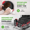 image:imageNutriChef 42Piece Nonstick Bakeware Set  Carbon Steel Baking Pans Set with Oven Mitts Muffin Trays Cookie Sheets Loaf Pan amp Accessories for Cakes Pizza amp Bread10Piece Set