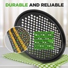 image:imageNutriChef 6Pack13 NonStick Pizza Pans Round Pizza Pans for Oven CommercialGrade Carbon Steel NonStick Gray Coating Ideal for Baking Pizza Cookies and More Dishwasher Safe4 Pack
