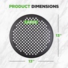 image:imageNutriChef 6Pack13 NonStick Pizza Pans Round Pizza Pans for Oven CommercialGrade Carbon Steel NonStick Gray Coating Ideal for Baking Pizza Cookies and More Dishwasher Safe2 Pack