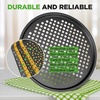 image:imageNutriChef 6Pack13 NonStick Pizza Pans Round Pizza Pans for Oven CommercialGrade Carbon Steel NonStick Gray Coating Ideal for Baking Pizza Cookies and More Dishwasher Safe2 Pack