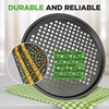 image:imageNutriChef 6Pack13 NonStick Pizza Pans Round Pizza Pans for Oven CommercialGrade Carbon Steel NonStick Gray Coating Ideal for Baking Pizza Cookies and More Dishwasher Safe1 Pack