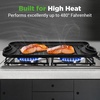 image:imageNutriChef Cast Iron Reversible Grill Plate 18 Flat Skillet Griddle Pan for Stove Top Gas Range Grilling Pan with Silicone Oven Mitt Compatible with Electric Ceramic amp Induction Cooktops 18x10Black