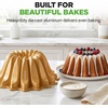 image:imageNutriChef French Wreath Fluted Cake Baking Pan Extra Thick NonStick Aluminum Baking Pan Even Baking and Browning Oven Safe PFOA Free Perfect for Cakes Bread and More 94 x 94 x 39Spring Water