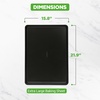 image:imageNutriChef Nonstick XL Cookie Sheet Baking Pan  22 x 16  Durable Carbon Steel PFOA Free Dishwasher Safe Perfect for Cookies Cakes Lasagna and More  6 PACKBlack