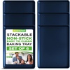 image:imageNutriChef Nonstick XL Cookie Sheet Baking Pan  22 x 16  Durable Carbon Steel PFOA Free Dishwasher Safe Perfect for Cookies Cakes Lasagna and More  6 PACKBlue