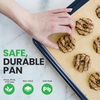 image:imageNutriChef Nonstick XL Cookie Sheet Baking Pan  22 x 16  Durable Carbon Steel PFOA Free Dishwasher Safe Perfect for Cookies Cakes Lasagna and More  6 PACKBlue