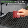 image:imageNutriChef Reversible Cast Iron Griddle Pan for Stove Top Cooking Heavy Duty Nonstick Grill Plate with Flat amp Ribbed Sides Works as Flat Top Grill or Griddle for Gas Grill Includes Scraper ToolBlack