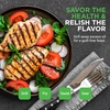 image:imageNutriChef Reversible Cast Iron Griddle Pan for Stove Top Cooking Heavy Duty Nonstick Grill Plate with Flat amp Ribbed Sides Works as Flat Top Grill or Griddle for Gas Grill Includes Scraper ToolBlack