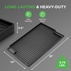 image:imageNutriChef Reversible Cast Iron Griddle Pan for Stove Top Cooking Heavy Duty Nonstick Grill Plate with Flat amp Ribbed Sides Works as Flat Top Grill or Griddle for Gas Grill Includes Scraper ToolBlack