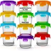 image:imageNutriChef 12 Piece Glass Food Storage Container  448 oz Round Airtight Stackable Containers with Locking Lids for Snacks Fruits and Meal Prep  Oven amp Freezer Safe