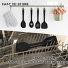 image:imageNutriChef Kitchen Cooking Utensils Set  Includes Solid Spatula Pasta Fork Solid Spoon Slotted Spoon amp Tool Seat Works with Model NCCWSTKBLK Black