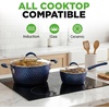 image:imageNutriChef Pan Set amp Pot Set 11Piece NonStick Coating  Cooking Pot Set with Transparent Lids amp Ceramic Layer  Pots Set for Gas Electric amp Induction Cookers  PFOAPFOS Free