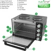 image:imageNutriChef 30 Quarts Kitchen Convection Oven  Elite Gourmet EDB302BF Countertop Double Cast Iron Burner