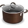 image:imageNutriChef Dutch Oven Pot with Lid  NonStick HighQualified Kitchen Cookware with SeeThrough Tempered Glass Lids5 Quart Works with Models NCCW14SBLU amp NCCW20SBLUNCCW14SBLUDOPBrown