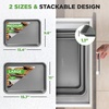 image:imageNutriChef Baking Tray Set of 2  NonStick 40 x 28 cm amp 355 x 246 cm Grey PFOAFree Oven Safe up to 232 C Stackable Dishwasher Safe Ideal for Meal Prep amp Casseroles