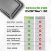 image:imageNutriChef Baking Tray Set of 2  NonStick 40 x 28 cm amp 355 x 246 cm Grey PFOAFree Oven Safe up to 232 C Stackable Dishwasher Safe Ideal for Meal Prep amp Casseroles