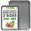 image:imageNutriChef Baking Tray Set of 2  NonStick 40 x 28 cm amp 355 x 246 cm Grey PFOAFree Oven Safe up to 232 C Stackable Dishwasher Safe Ideal for Meal Prep amp Casseroles