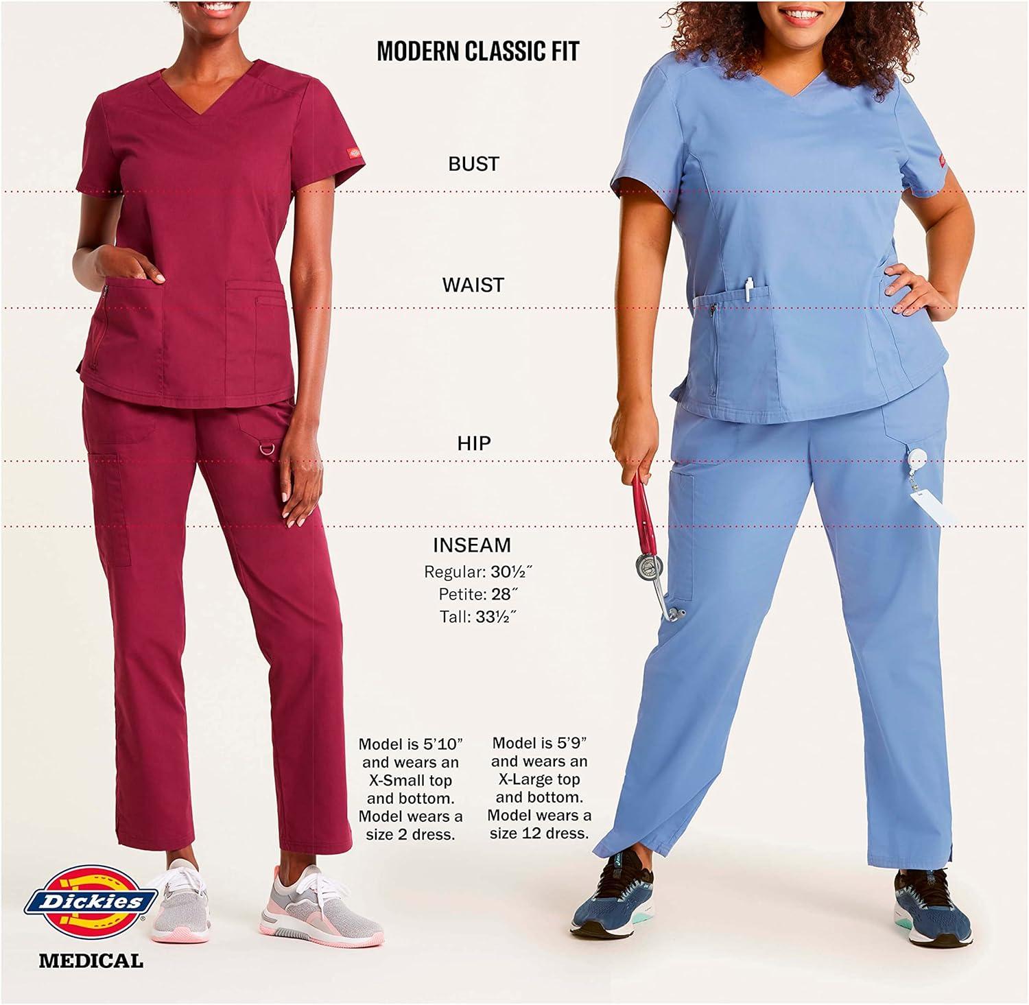 Dickies EDS Signature Scrubs for Women, Elastic Waist Pull-On Cargo ...