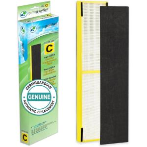imageGerm Guardian FLT5000 True HEPA Genuine Air Purifier Replacement Filter C for GermGuardian AC5000E AC5250PT AC5300B AC5350B CDAP5500 and MoreFLT5000