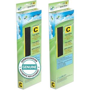 imageGerm Guardian FLT5000 True HEPA Genuine Air Purifier Replacement Filter C for GermGuardian AC5000E AC5250PT AC5300B AC5350B CDAP5500 and MoreFLT50002PK