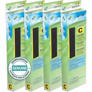 imageGerm Guardian FLT5000 True HEPA Genuine Air Purifier Replacement Filter C for GermGuardian AC5000E AC5250PT AC5300B AC5350B CDAP5500 and MoreFLT50004PK