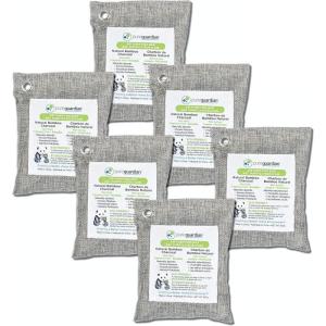 imagePureGuardian CB200 Bamboo Charcoal Air Purifying Bag EcoFriendly Naturally Absorbs Odors Excess Moisture and Pollutants 200g GrayCB2006PK
