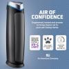 imageGermGuardian 5In1 HEPA Air Purifier for Home Large Rooms Up To 915 Sq Ft with HEPA Pet Air Filter UVC Light ampamp Odor Reduction AC5250PT 28quot Tower BlackAC5250PT