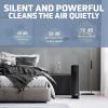 imageGermGuardian Air Purifier for Homes with Pets H13 Pet HEPA Filter Removes Pet Dander Dust Allergens Smoke Pollen Odors Mold UVC Light Helps Reduce Germs 22 Inch White AC4300WPTBlack