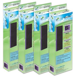 imageGermGuardian Filter B HEPA Pure Genuine Replacement Filter Removes 9997 of Pollutants for AC4825 AC4300 AC4900 AC4825DLX AC4850 CDAP4500 AP2200 4Pack BlackYellow FLT48254PKPet Pure