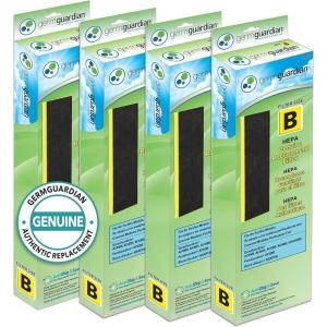 imageGermGuardian Filter B HEPA Pure Genuine Replacement Filter Removes 9997 of Pollutants for AC4825 AC4300 AC4900 AC4825DLX AC4850 CDAP4500 AP2200 4Pack BlackYellow FLT48254PKHEPA Pure
