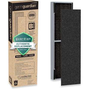 imageGermGuardian Filter B HEPA Pure Genuine Replacement Filter Removes 9997 of Pollutants for AC4825 AC4300 AC4900 AC4825DLX AC4850 CDAP4500 AP2200 4Pack BlackYellow FLT48254PKSmoke Clear