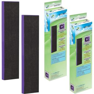 imageGermGuardian Filter C Pet Pure HEPA Genuine Air Purifier Replacement Filter Removes 9997 of Pollutants for AC5000 AC5250 AC5300 AC5350 CDAP5500 AP2800 2Pack BlackPurple FLT5250PT2PK48 x 18 x 193