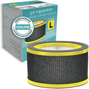 imageGermGuardian Filter L HEPA Pure Genuine Air Purifier Replacement Filter Removes 9997 of Pollutants for AC4200 Air Purifiers Black FLT4200FLT4200
