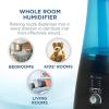 imagePureGuardian 2Gallon Ultrasonic Warm and Cool Mist Humidifier with UVC Aromatherapy Tray 100 Hours Run Time Covers 380 Sq Ft Quiet Filter Free BlueBlack H5450BCA
