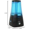 imagePureGuardian 2Gallon Ultrasonic Warm and Cool Mist Humidifier with UVC Aromatherapy Tray 100 Hours Run Time Covers 380 Sq Ft Quiet Filter Free BlueBlack H5450BCA
