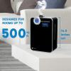imagePureGuardian 2Gallon Warm and Cool Mist Ultrasonic Humidifier with Extension Wand 120Hour Run Time on Low 500 Sq Ft Coverage For Large Rooms Quiet Operation Black H8000BBlack Onyx