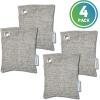 imagePureGuardian CB100 Bamboo Charcoal Air Purifying Bag EcoFriendly Naturally Absorbs Odors Excess Moisture and Pollutants 100g 8Pack GrayCB1004PK