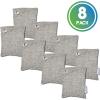 imagePureGuardian CB100 Bamboo Charcoal Air Purifying Bag EcoFriendly Naturally Absorbs Odors Excess Moisture and Pollutants 100g 8Pack GrayCB1008PK