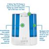 imagePureGuardian H5225WCA Ultrasonic Warm ampamp Cool Mist Humidifier 100 Hrs Run Time 2 Gal Tank 560 Sq Ft Coverage Quiet Filter Free Silver Clean Treated Tank Essential Oil Tray WhiteBlue