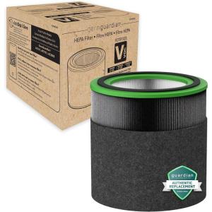 imageGermGuardian Filter V Smoke Clear HEPA Genuine Air Purifier Replacement Filter Removes 9997 of Pollutants Smoke Toxins and Odors for AC3000 AC3050 AP3151 and AC151 BlackGray FLT151SMFLT151VO