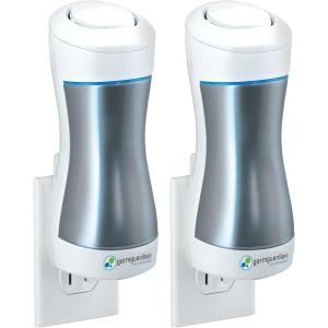 imageGermGuardian GG1000 Small Air Purifier Pluggable UVC Air Sanitizer Room Deodorizer Kills Germs Freshens Air Reduces Odors from Pets Mold Smoking Cooking Laundry Germ Guardian Air Purifier2 Pack