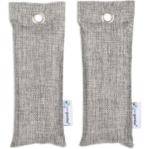 imagePureGuardian CB075 Bamboo Charcoal Air Purifying Bags EcoFriendly Naturally Absorbs Odors Excess Moisture and Pollutants 2pack  75g each GrayCB075