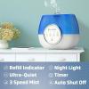 imagePureGuardian H4810AR Ultrasonic Warm and Cool Mist Humidifier for Bedrooms Quiet FilterFree 120 Hr 2 Gal Treated Tank Surface Resists Mold Pure Guardian Humidifier with Essential Oil Tray