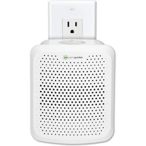 imageGermGuardian AC225W Pluggable Air Purifier with UVC Light and Nightlight Reduces Airborne Mold and Germs OdorEliminating Aromatherapy Essential Oil Pad Included 7in Pluggable Air Purifier White