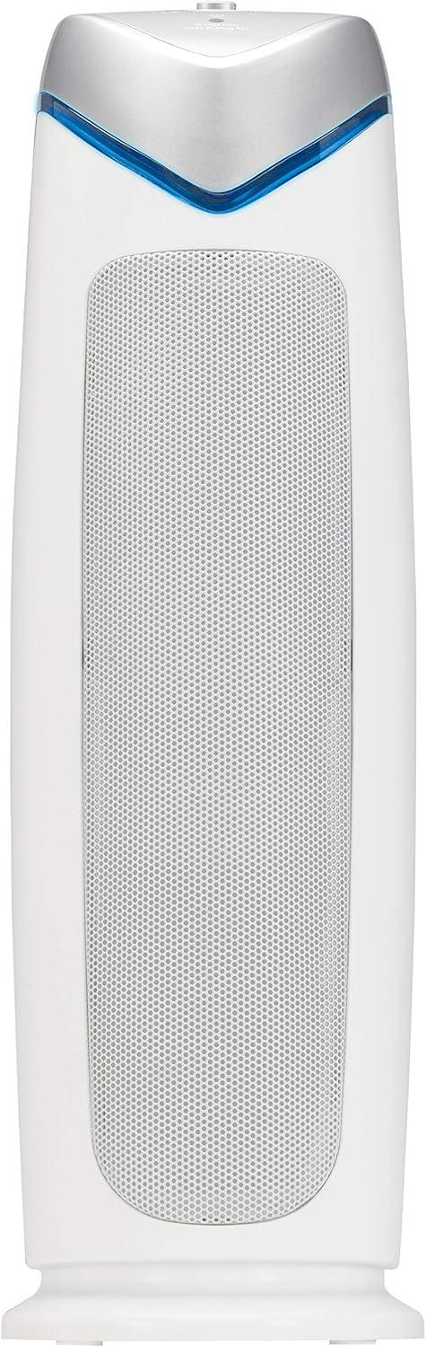 imageGermGuardian Air Purifier for Home with HEPA Pure Filter for Wildfire Smoke Pet Dander Pollen Odors Large Rooms Up To 743 Sq Ft Removes 9997 Pollutants UVC Light 22quot AC4825W WhiteAC4825 white 2 pack