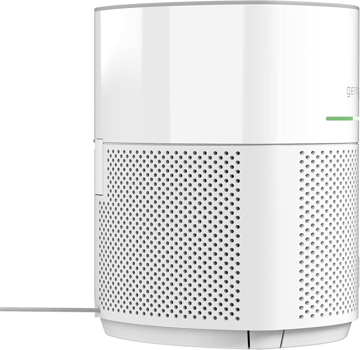 imageGermGuardian Airsafe Air Purifier for Home for Wildfire Smoke Pets Pollen Odor Large Rooms Up To 1040 Sq Ft with HEPA Pure Air Filter UVC Light ampamp Air Quality Sensor 12quot AC3000B BlackAirsafe Intelligent Air Purifier